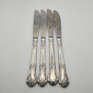 Stanley Roberts Valentine Modern Dinner Knives Set of 4 Stainless 8.5" Discolor